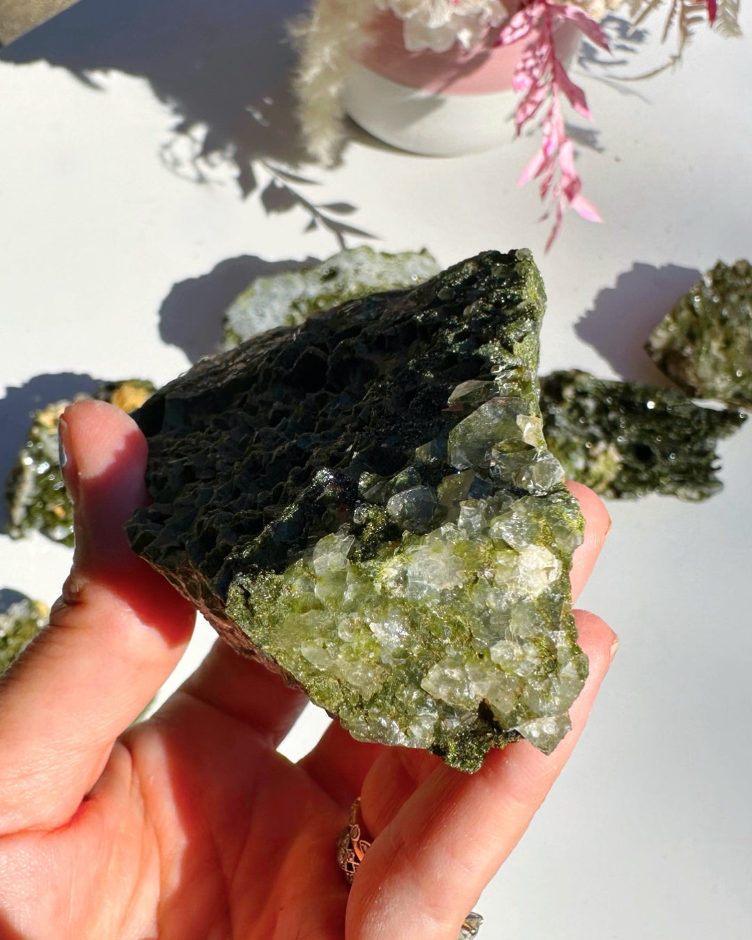 Epidote Quartz Cluster - Baltic Mermaid