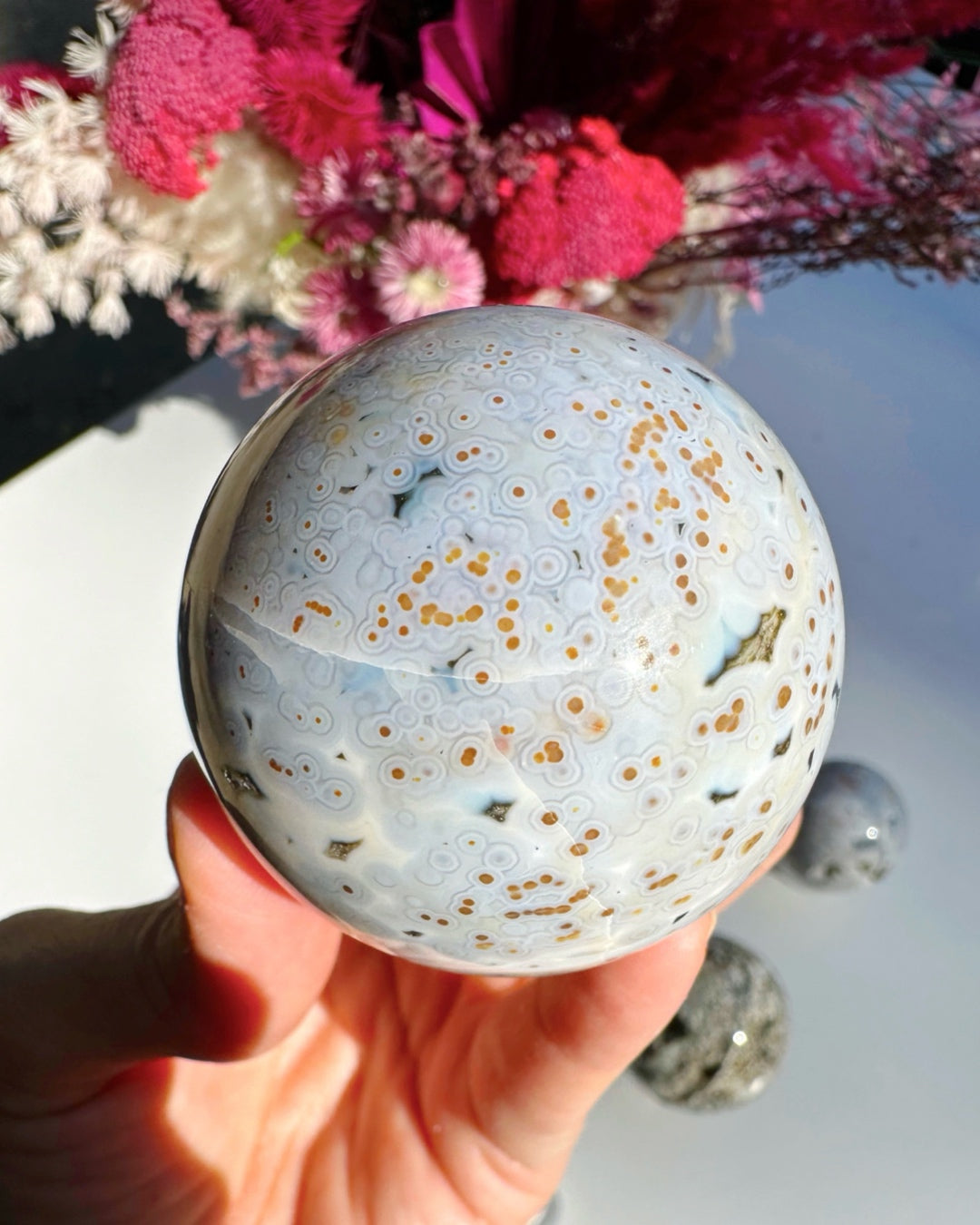 Ocean Jasper Sphere - Baltic Mermaid