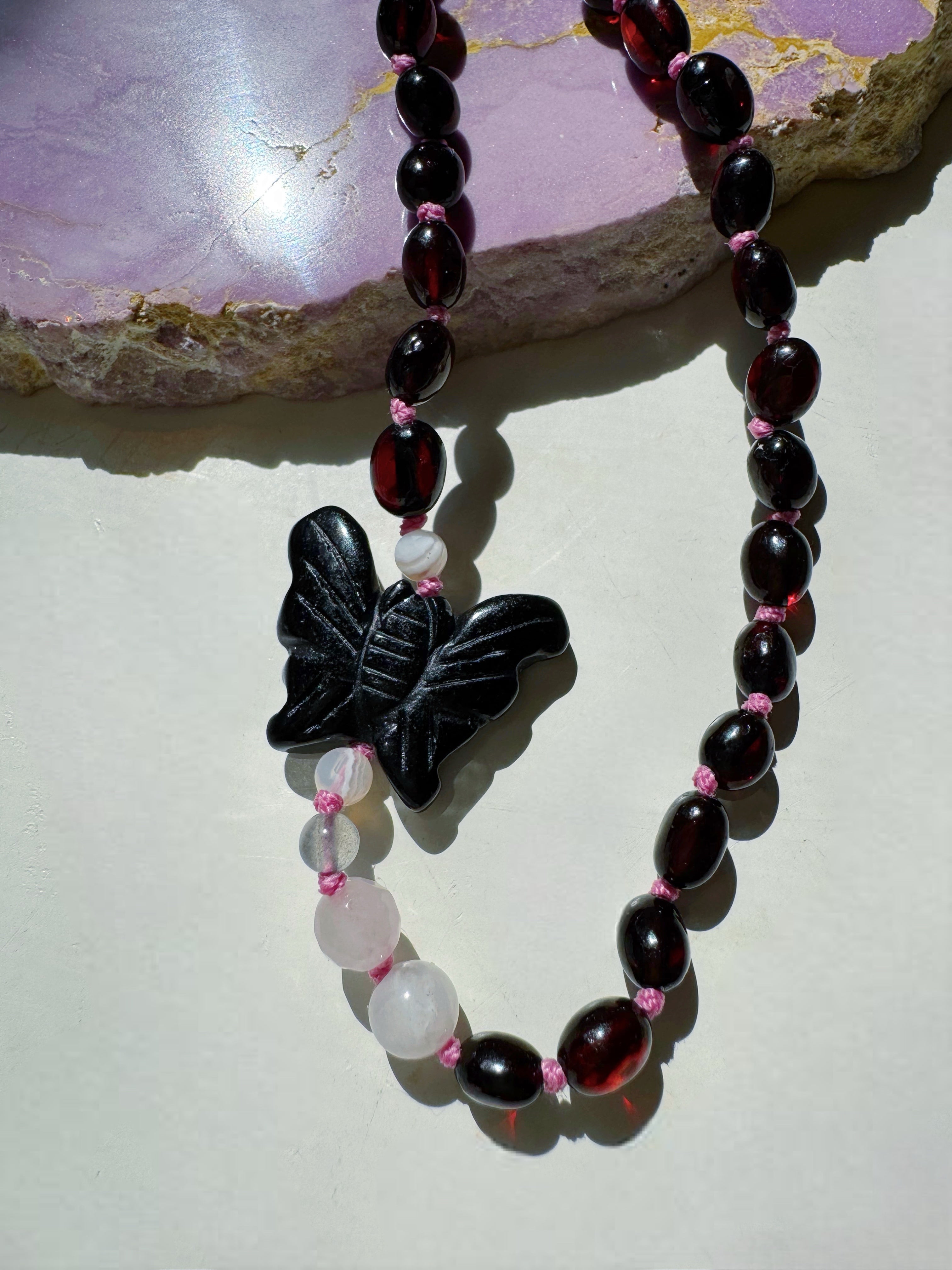 “Butterfly Sugar Baby” Baltic Amber & Gemstone Necklace - Baltic Mermaid