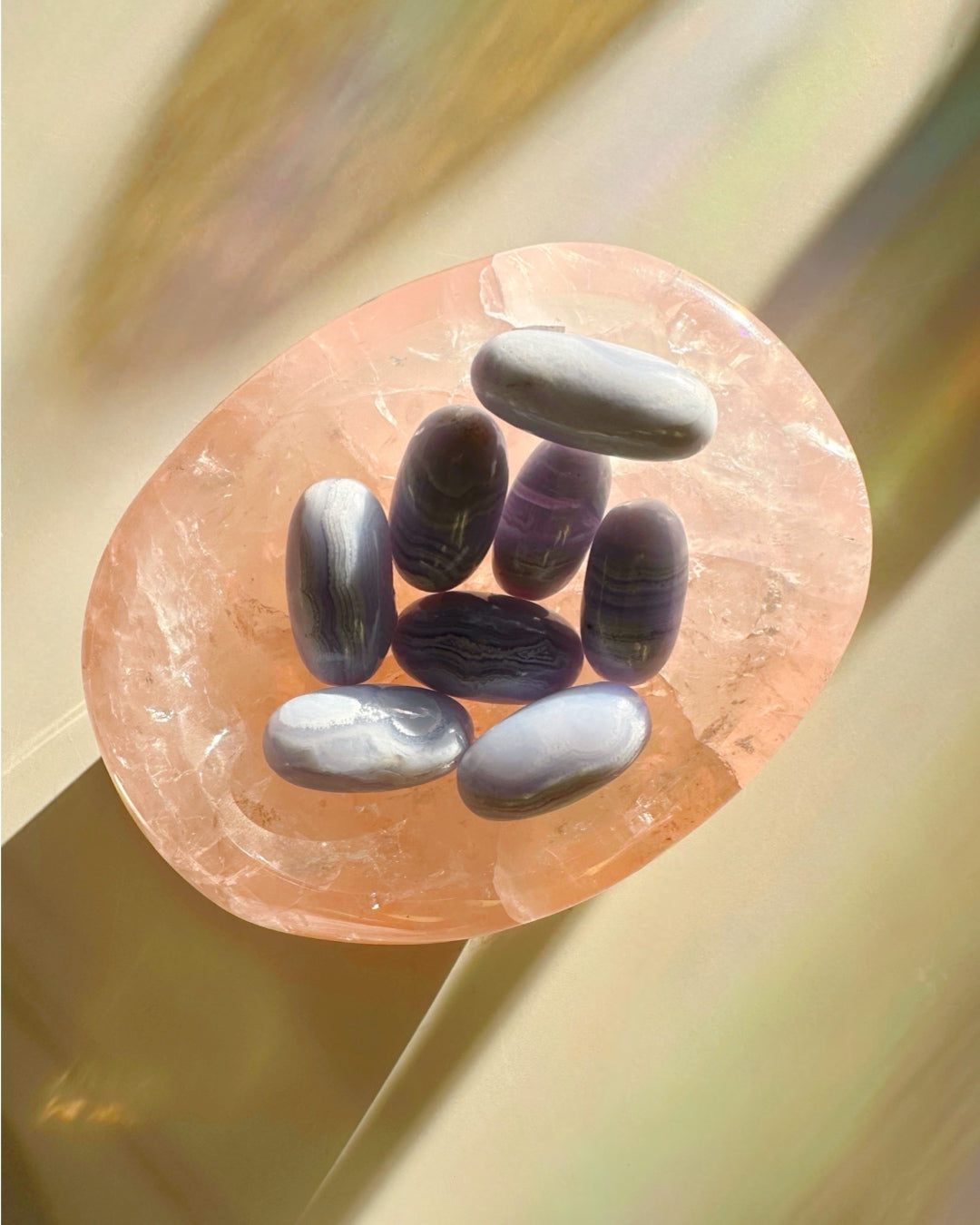 Blue Lace Agate Lingams - Baltic Mermaid