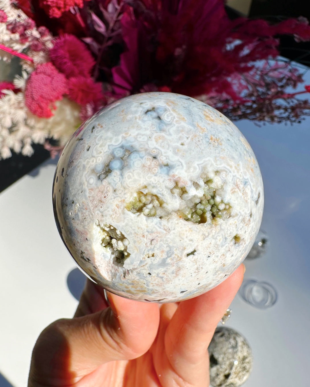 Ocean Jasper Sphere - Baltic Mermaid