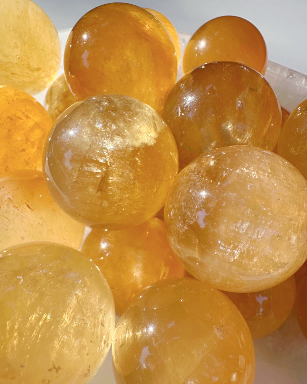 Honey Optic Calcite Spheres - AAA - Baltic Mermaid