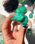 Hand Carved Malachite Frog