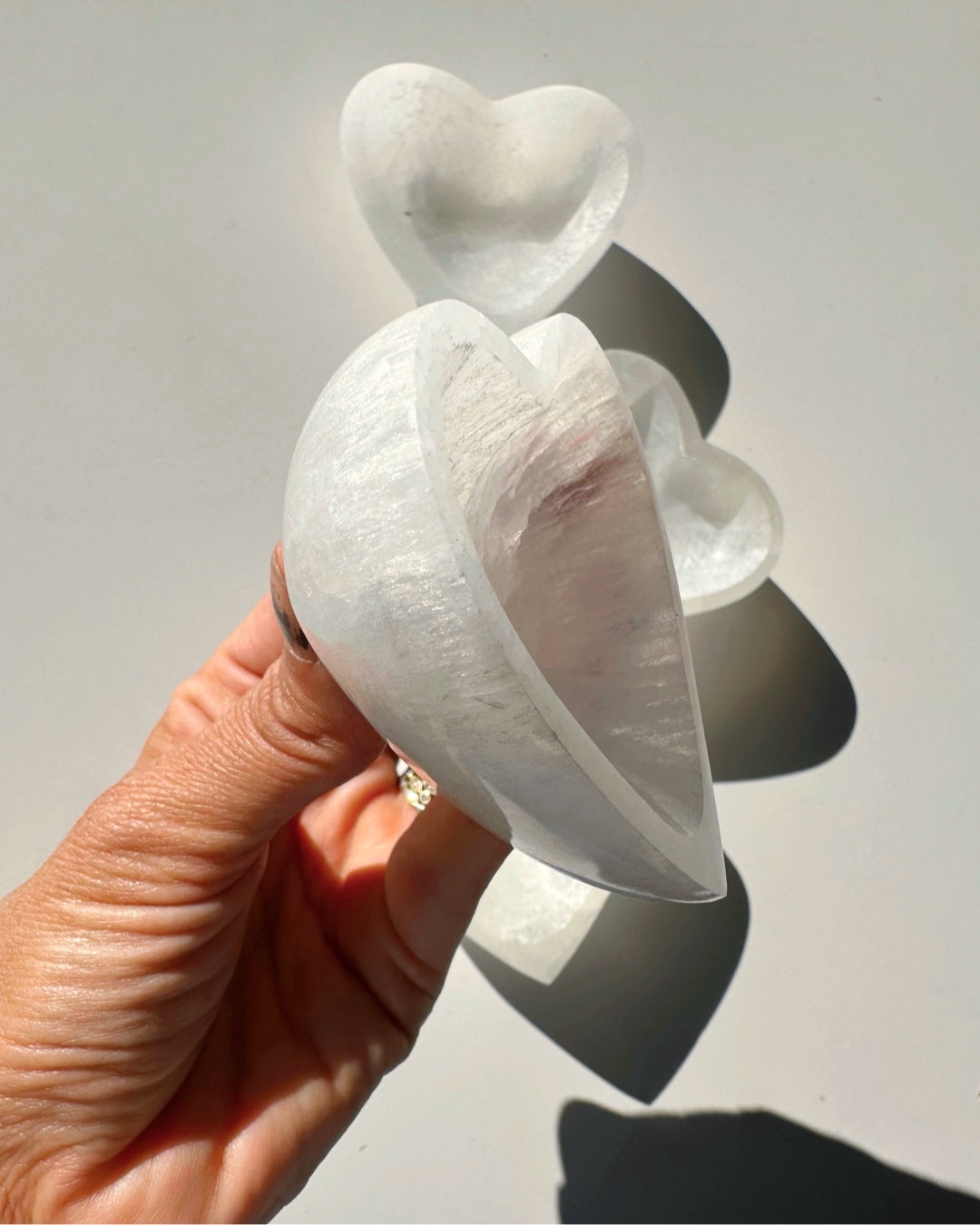 Small Selenite Heart Dish - Baltic Mermaid