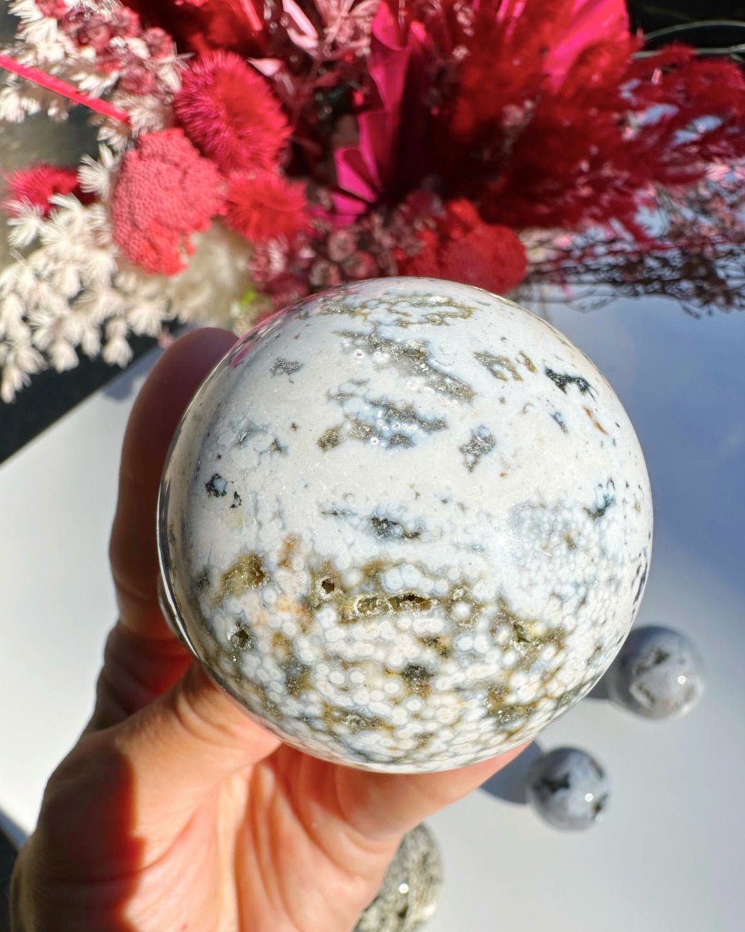 Ocean Jasper Sphere - Baltic Mermaid