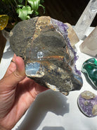 Amethyst Cluster w/ Druzy Calcite from Uruguay Baltic Mermaid