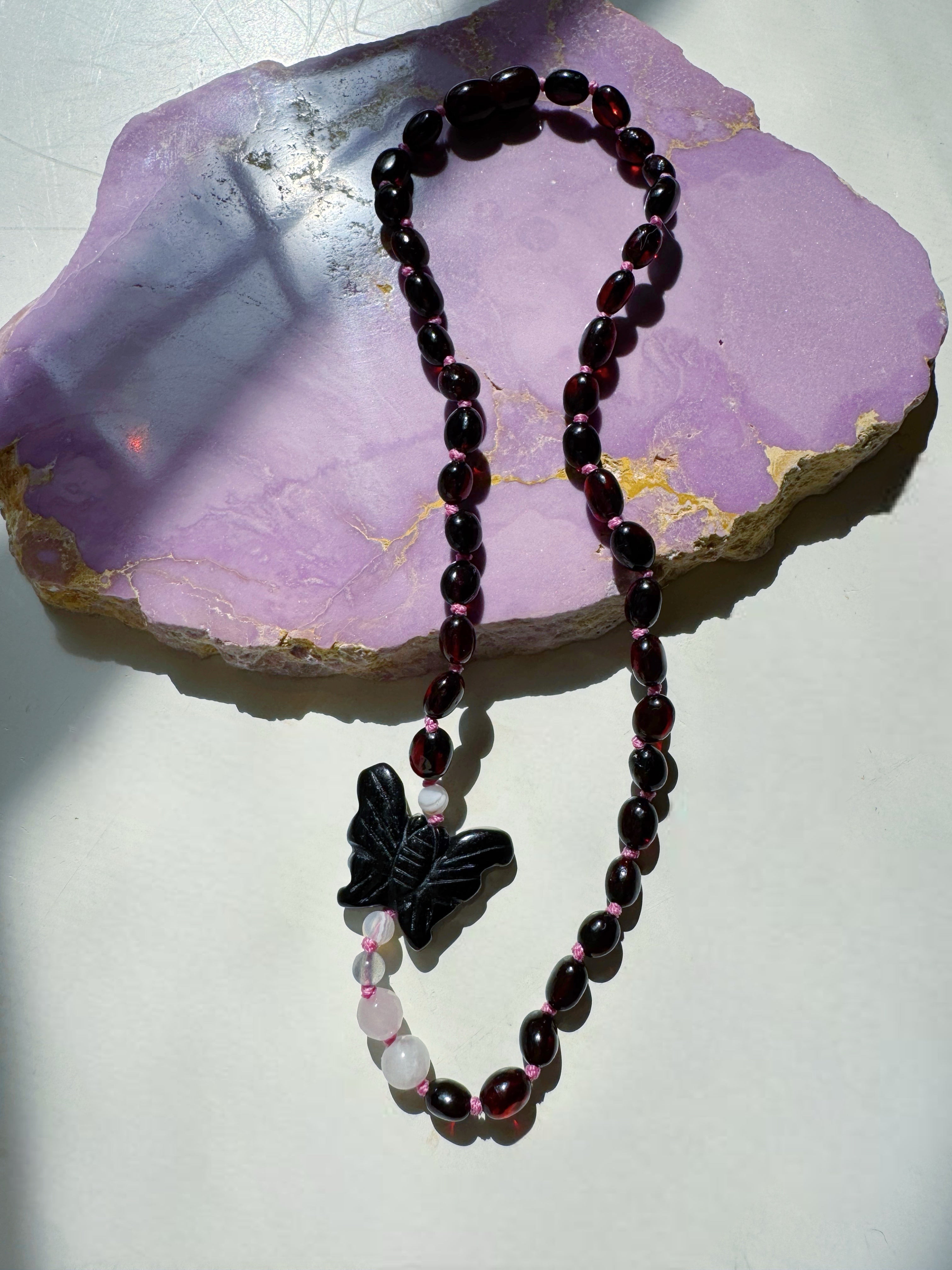 “Butterfly Sugar Baby” Baltic Amber & Gemstone Necklace - Baltic Mermaid