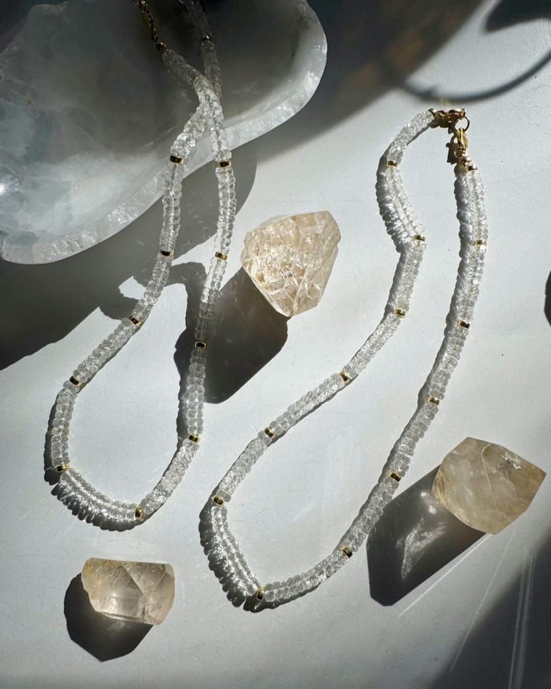 “Rihanna” - White Topaz Gemstone Candy Necklace - Baltic Mermaid