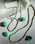 “Tiny Tina” - Turquoise Gemstone & 14k GF Choker