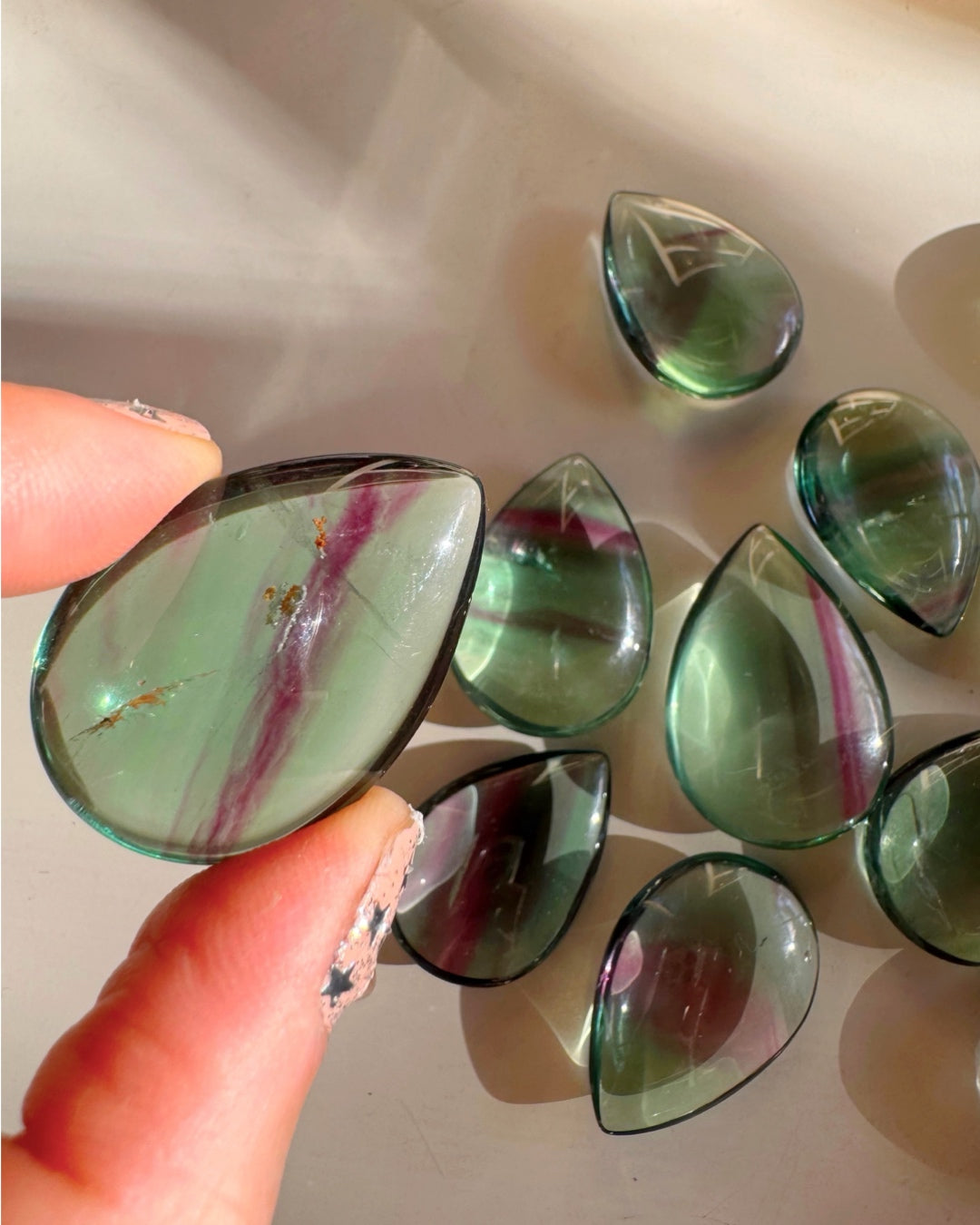 Fluorite Teardrop/Pear Shape - Old Stock - AAA - Baltic Mermaid