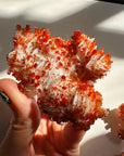 Vanadinite on Barite from Morocco