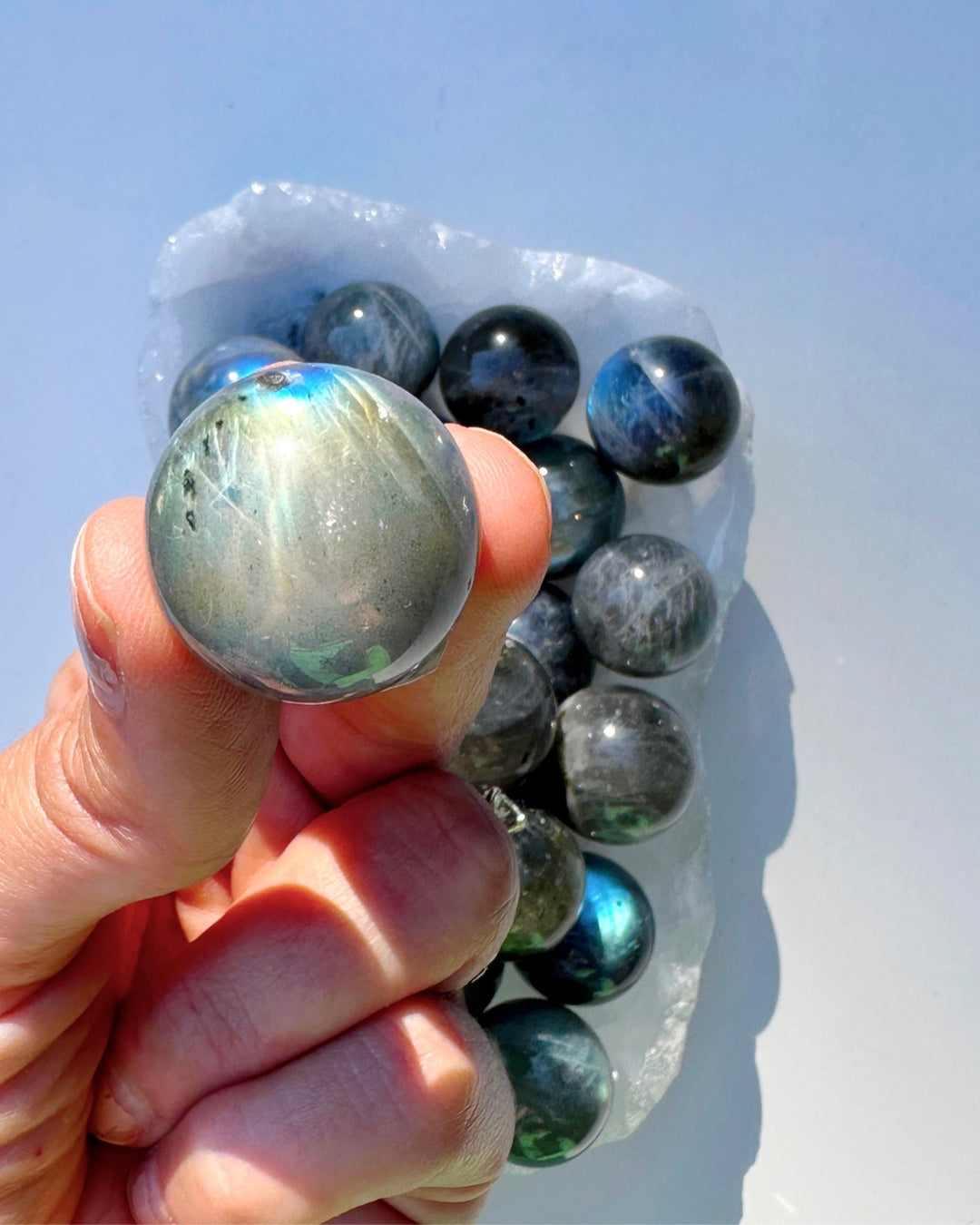 Labradorite Mini Spheres AAA