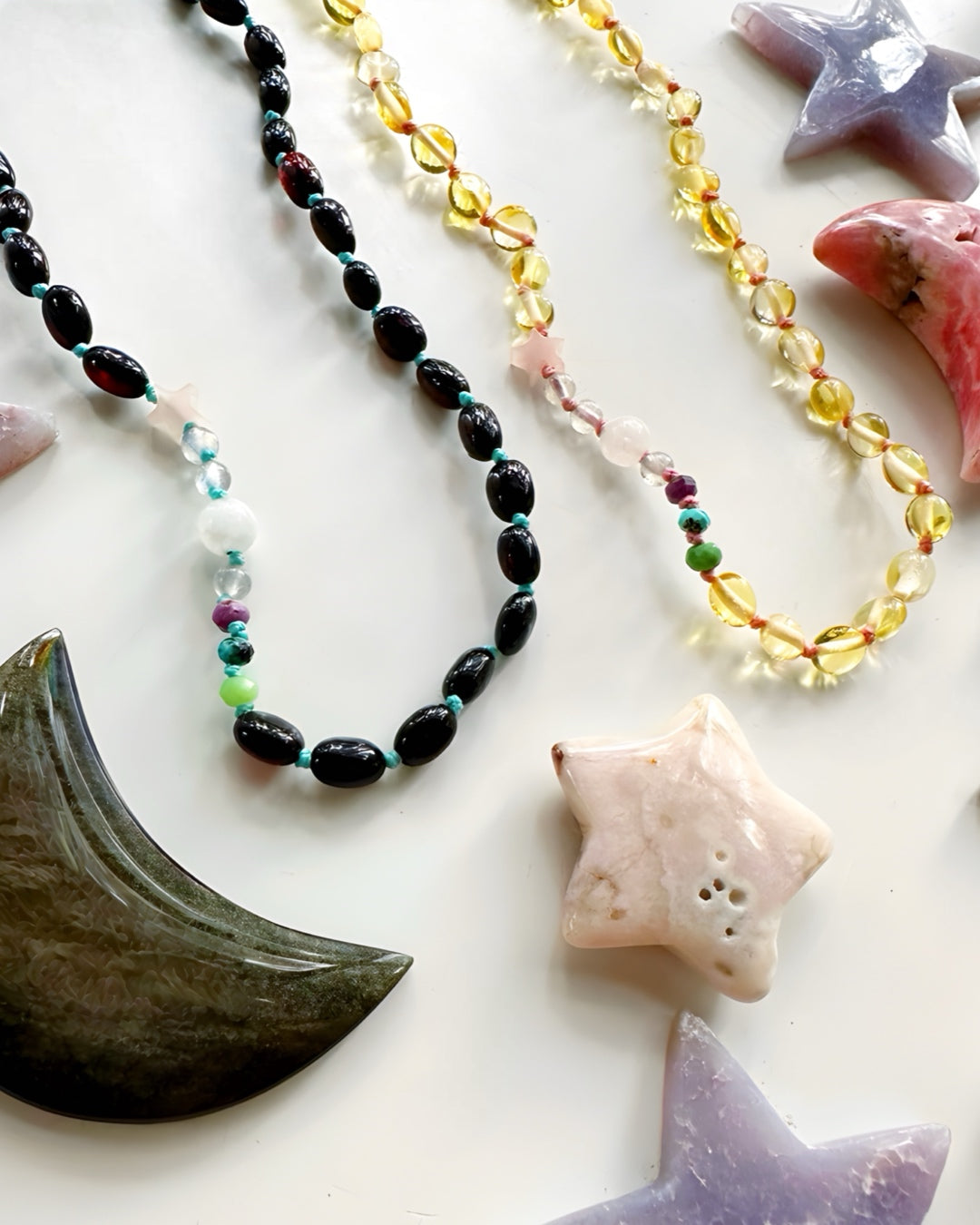 “Wish” Baltic Amber & Gemstone Necklace - Baltic Mermaid