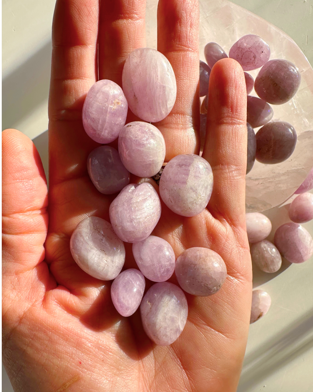 Kunzite Tumbled Stones - Baltic Mermaid