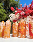 Carnelian Flower Agate Towers