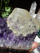 Amethyst Cluster w/ Druzy Calcite from Uruguay Baltic Mermaid