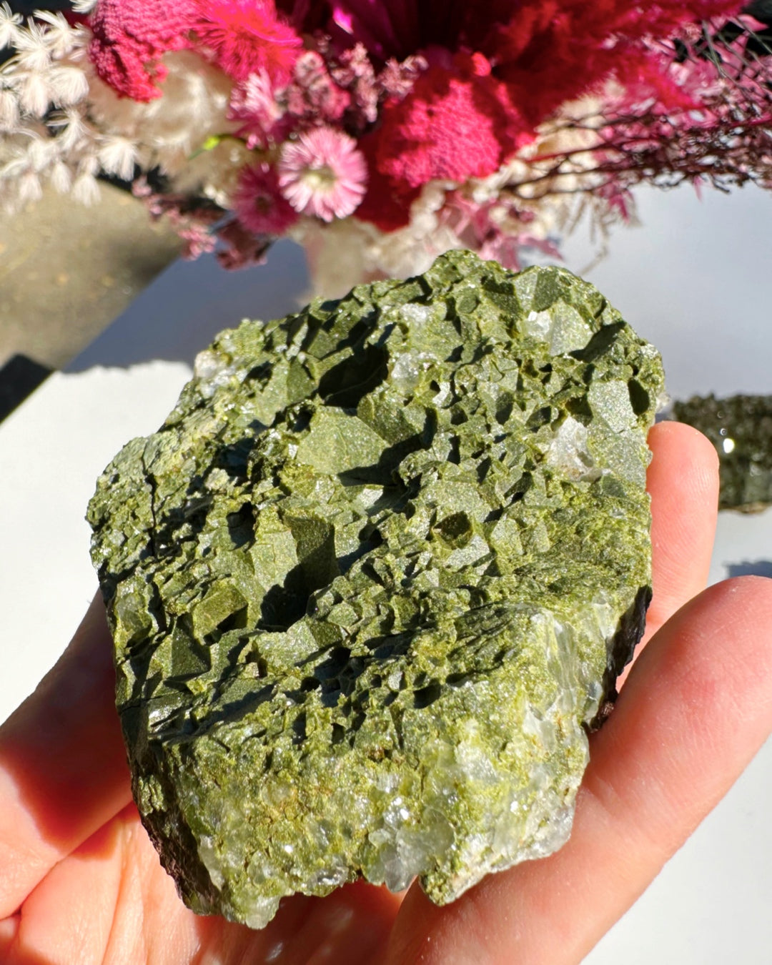 Epidote Quartz Cluster - Baltic Mermaid