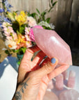 Double Terminated Rose Quartz Point w/ Iron Inclusions