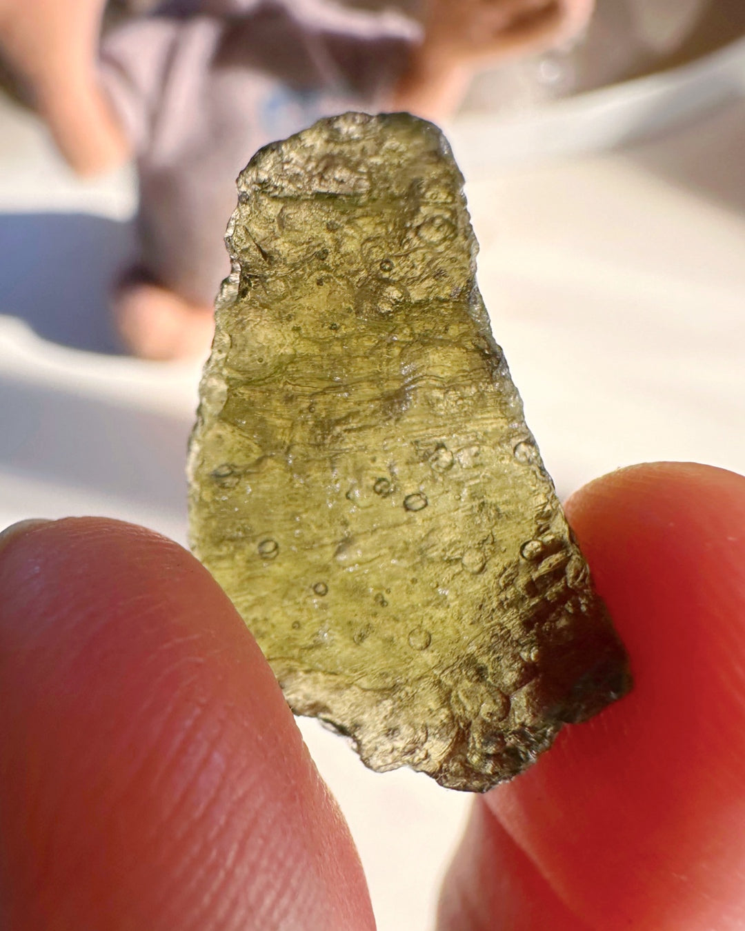 Chlum Moldavite w/ Rainbow #5 - AA - Baltic Mermaid