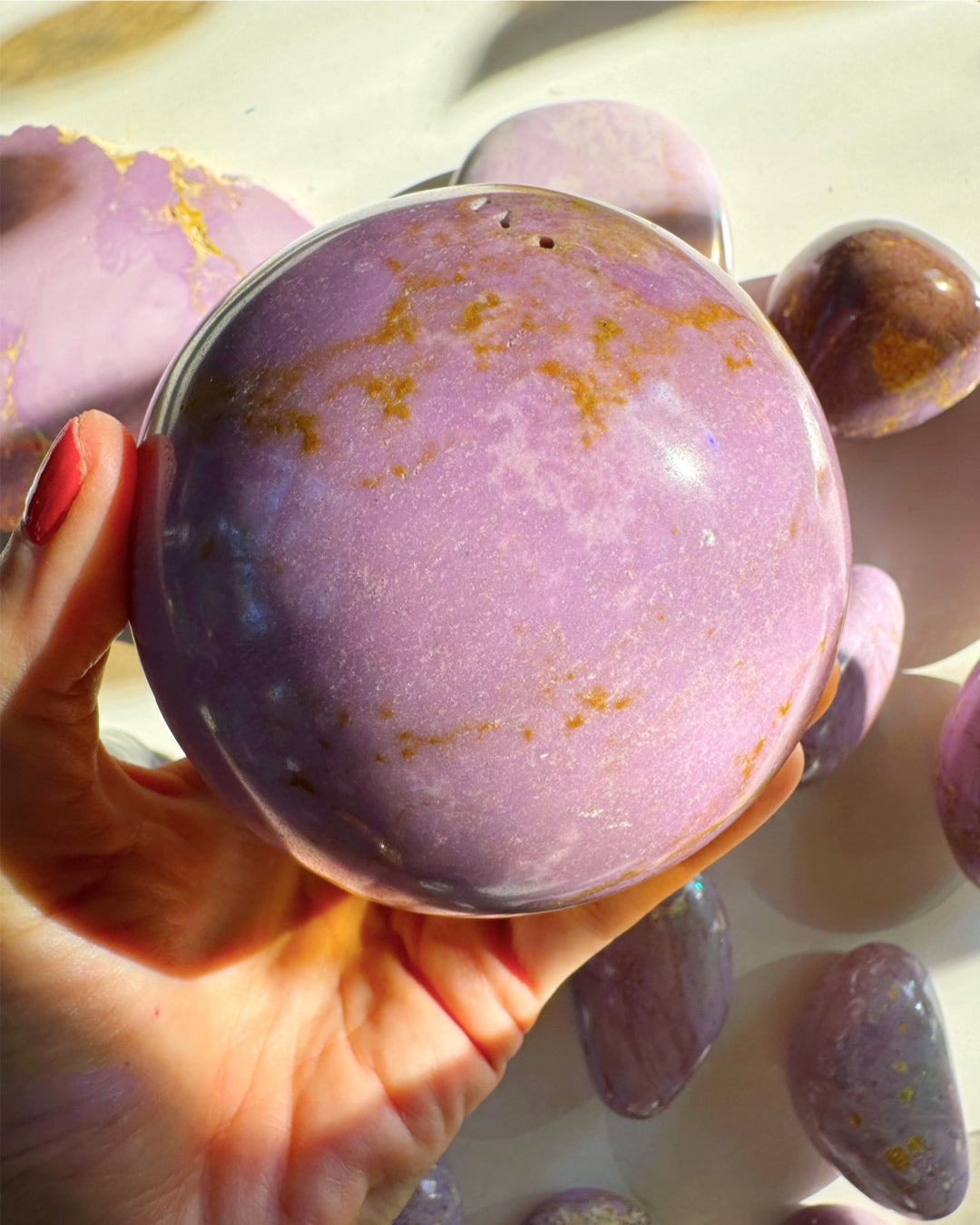 Phosphosiderite Large Sphere - AAA - Baltic Mermaid