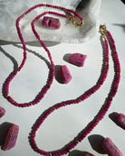 “Judy” - Ruby Gemstone Candy Necklace - Baltic Mermaid