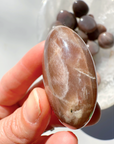 Sunstone & Peach Moonstone Palm Stone - B