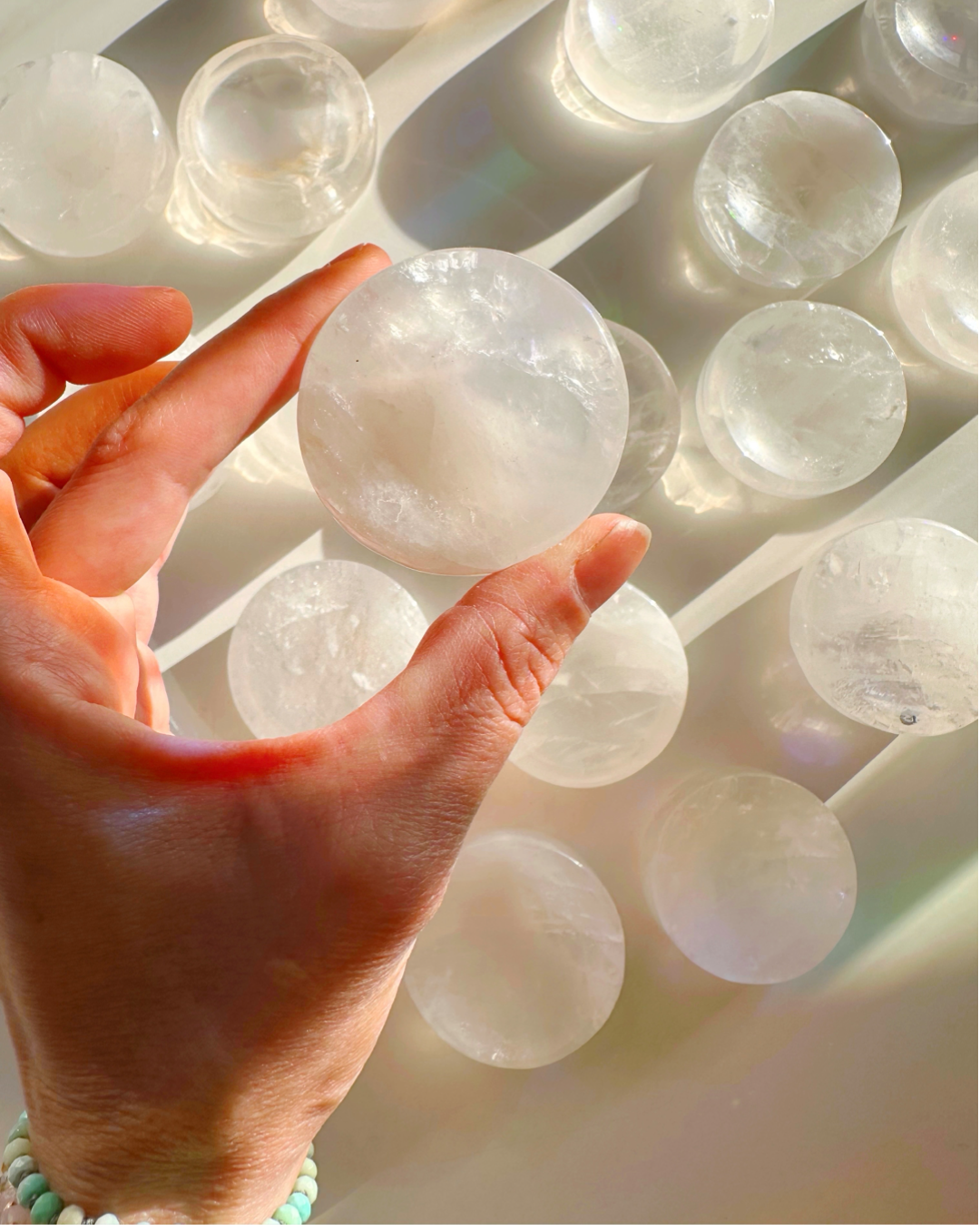 Clear Quartz Sphere Stand/Small Dish - Baltic Mermaid