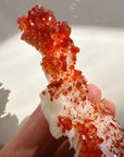 Vanadinite on Barite from Morocco