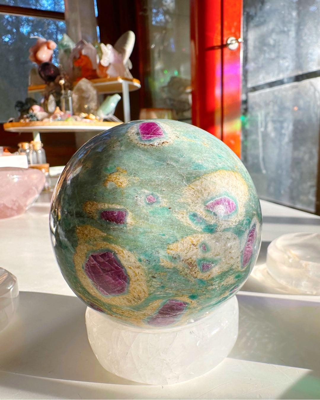 Clear Quartz Sphere Stand/Small Dish - Baltic Mermaid