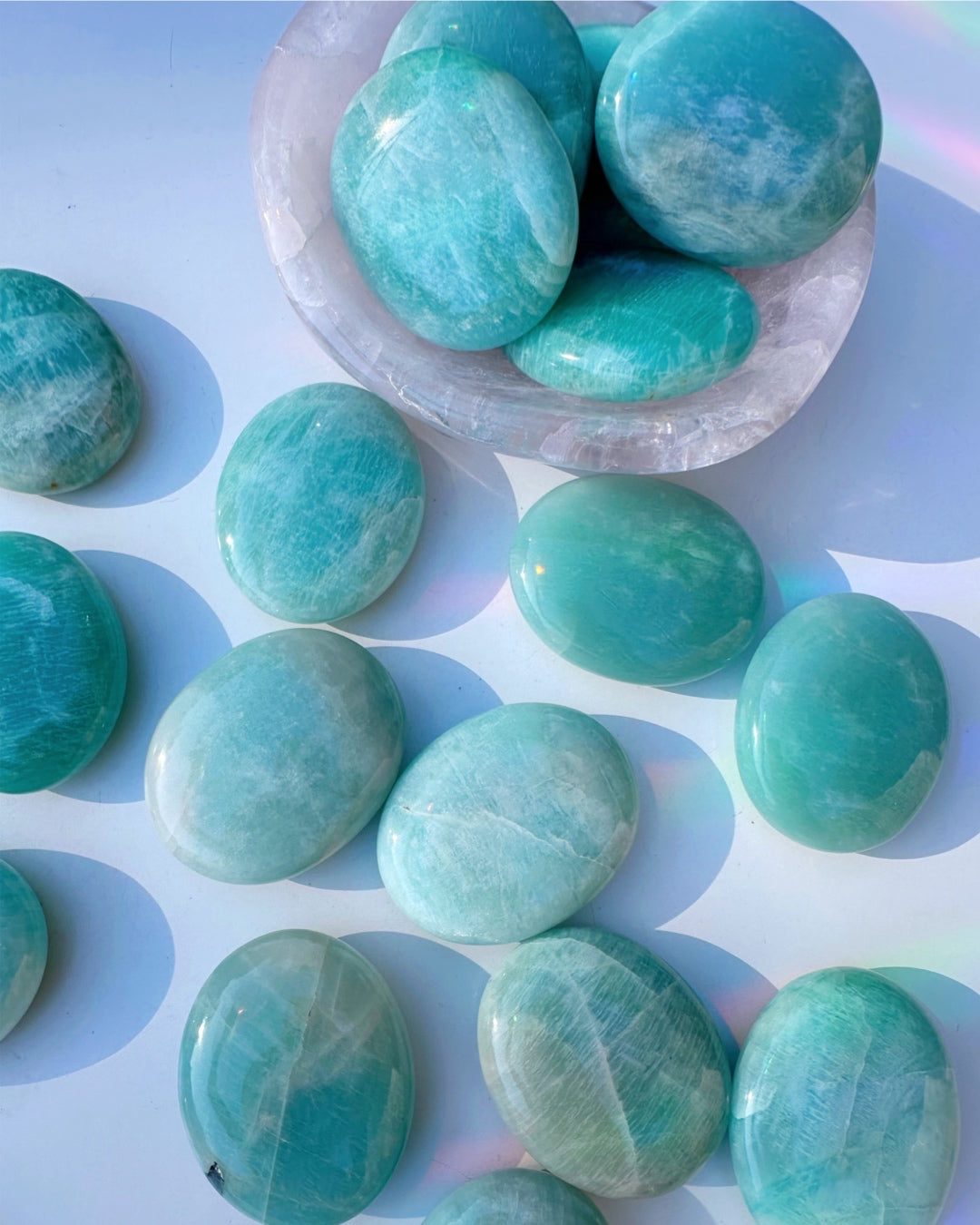 Amazonite Palm Stones