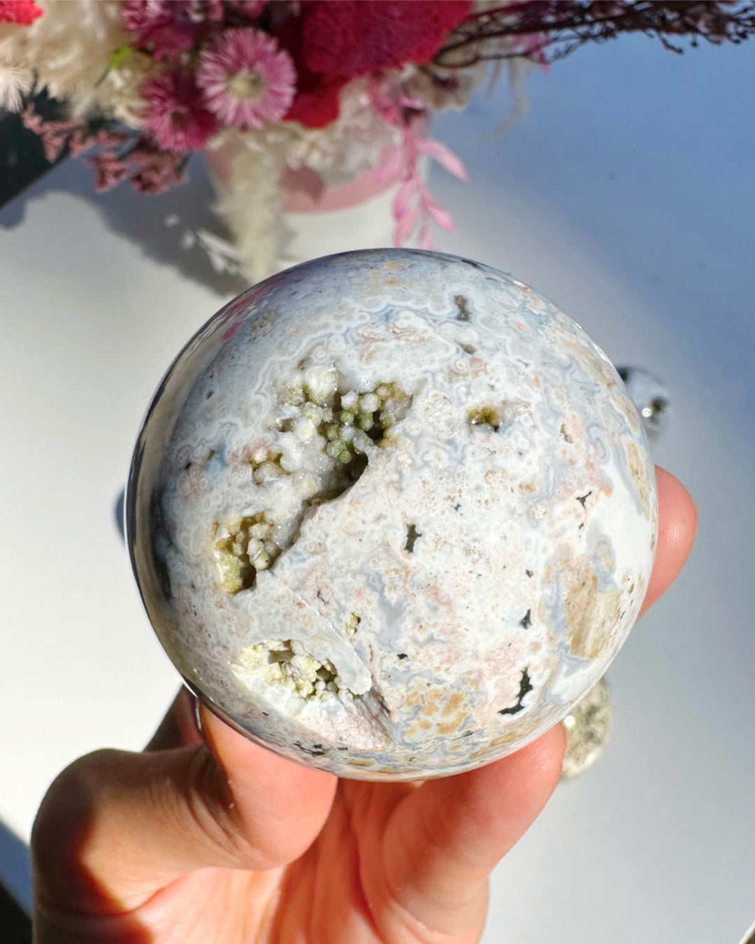 Ocean Jasper Sphere - Baltic Mermaid