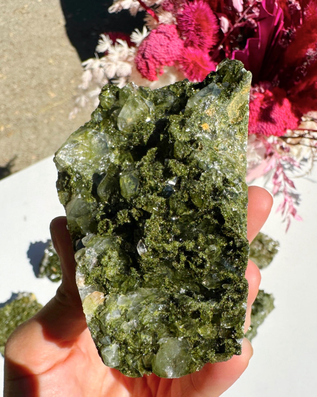 Epidote Quartz Cluster - Baltic Mermaid