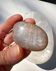 Sunstone & Peach Moonstone Palm Stone - L