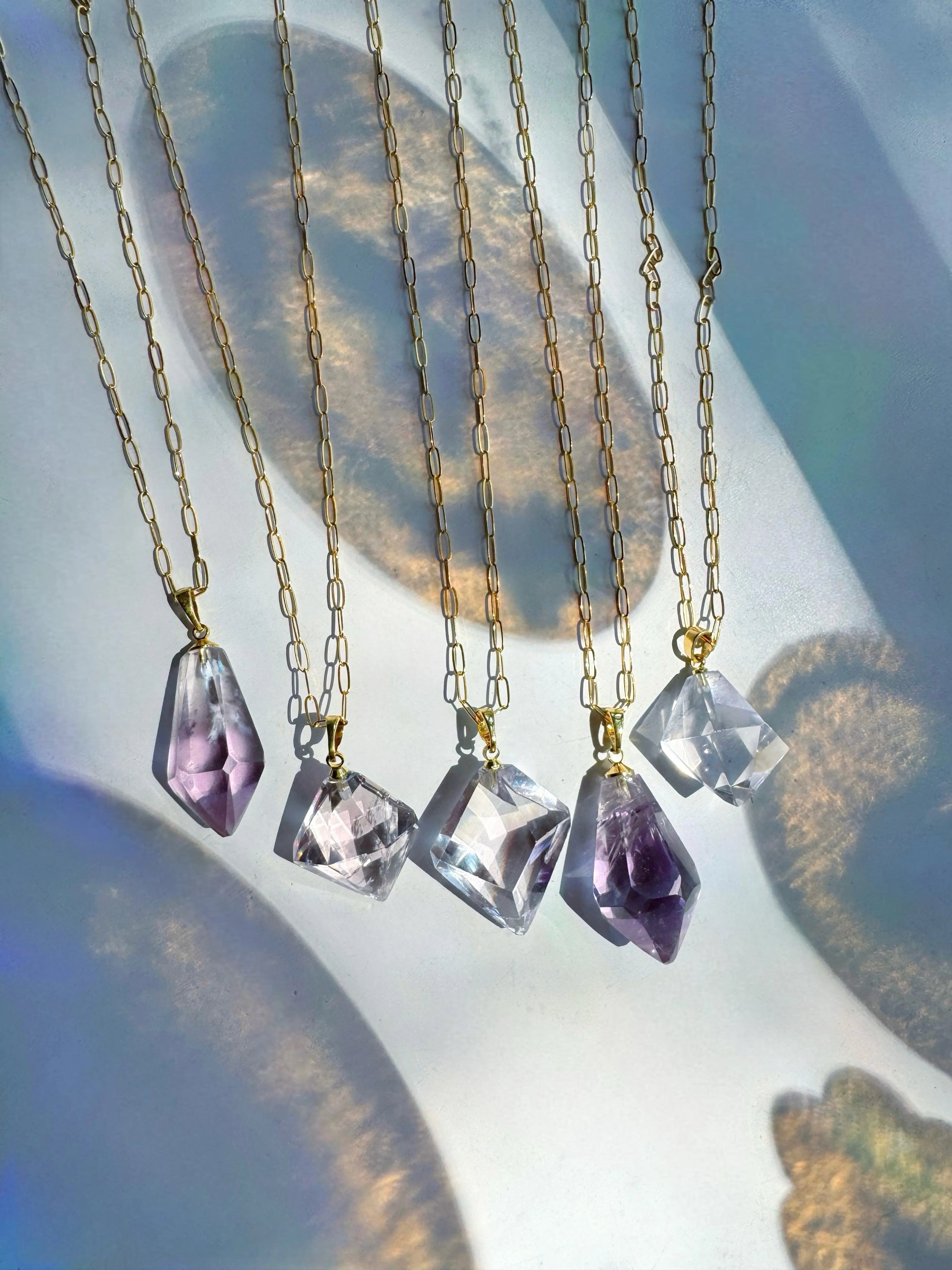 AAA Rose de France Amethyst Pendant 14k Gold Filled Necklace Baltic Mermaid