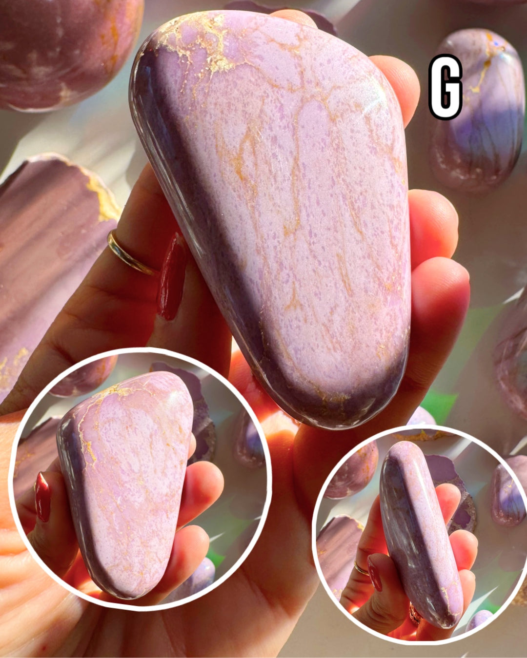 Phosphosiderite Palm Stones - AAA - Baltic Mermaid