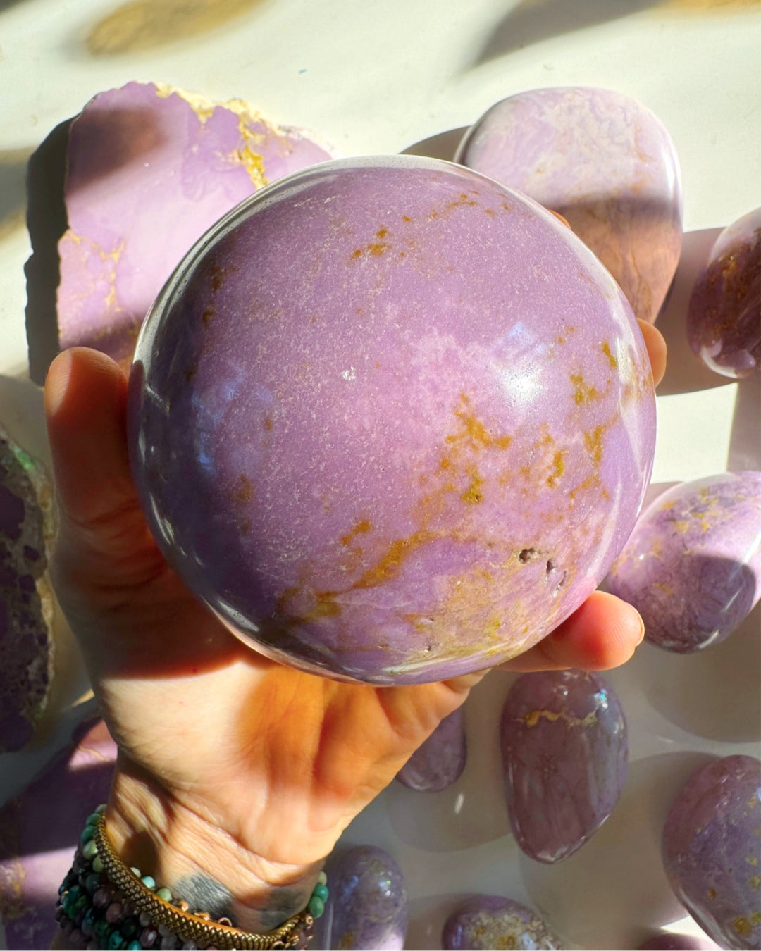 Phosphosiderite Large Sphere - AAA - Baltic Mermaid