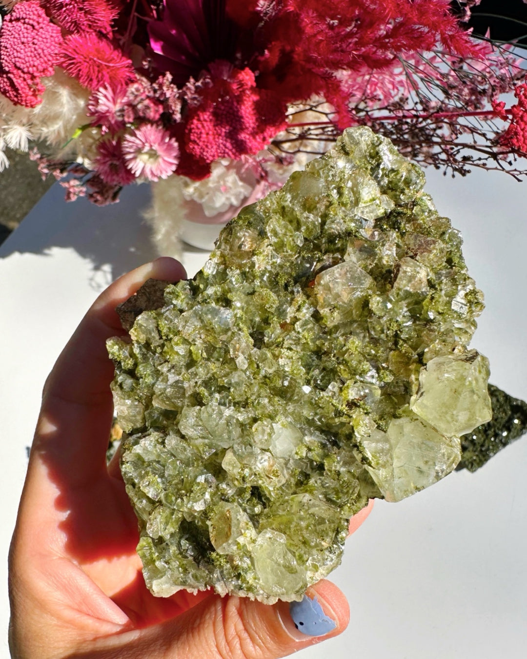 Epidote Quartz Cluster