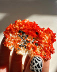 Vanadinite on Barite from Morocco