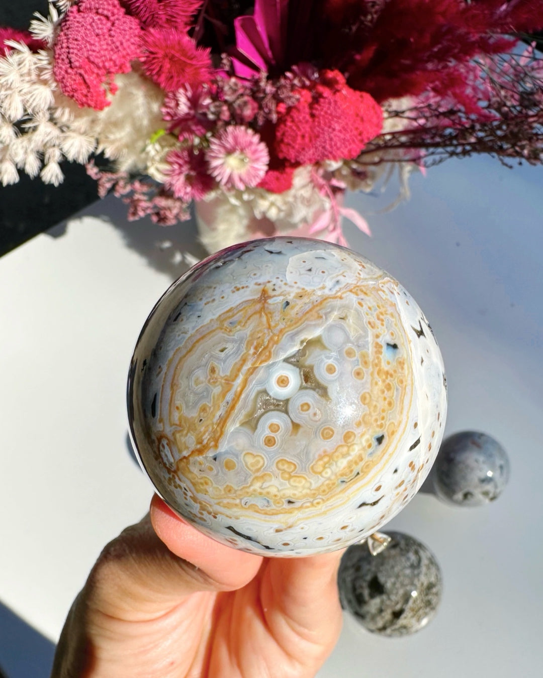 Ocean Jasper Sphere - Baltic Mermaid