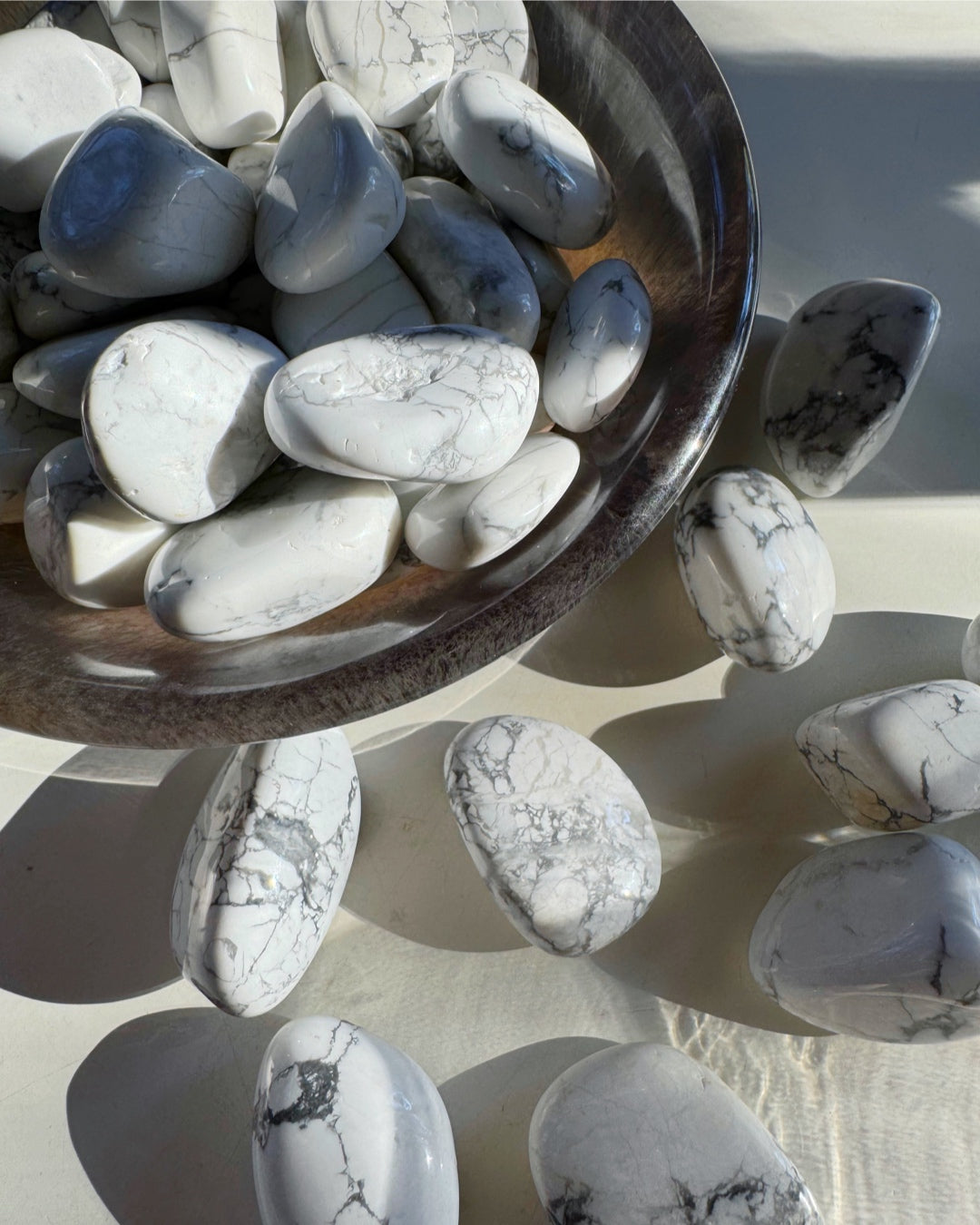 Howlite Tumbled Stones - Baltic Mermaid