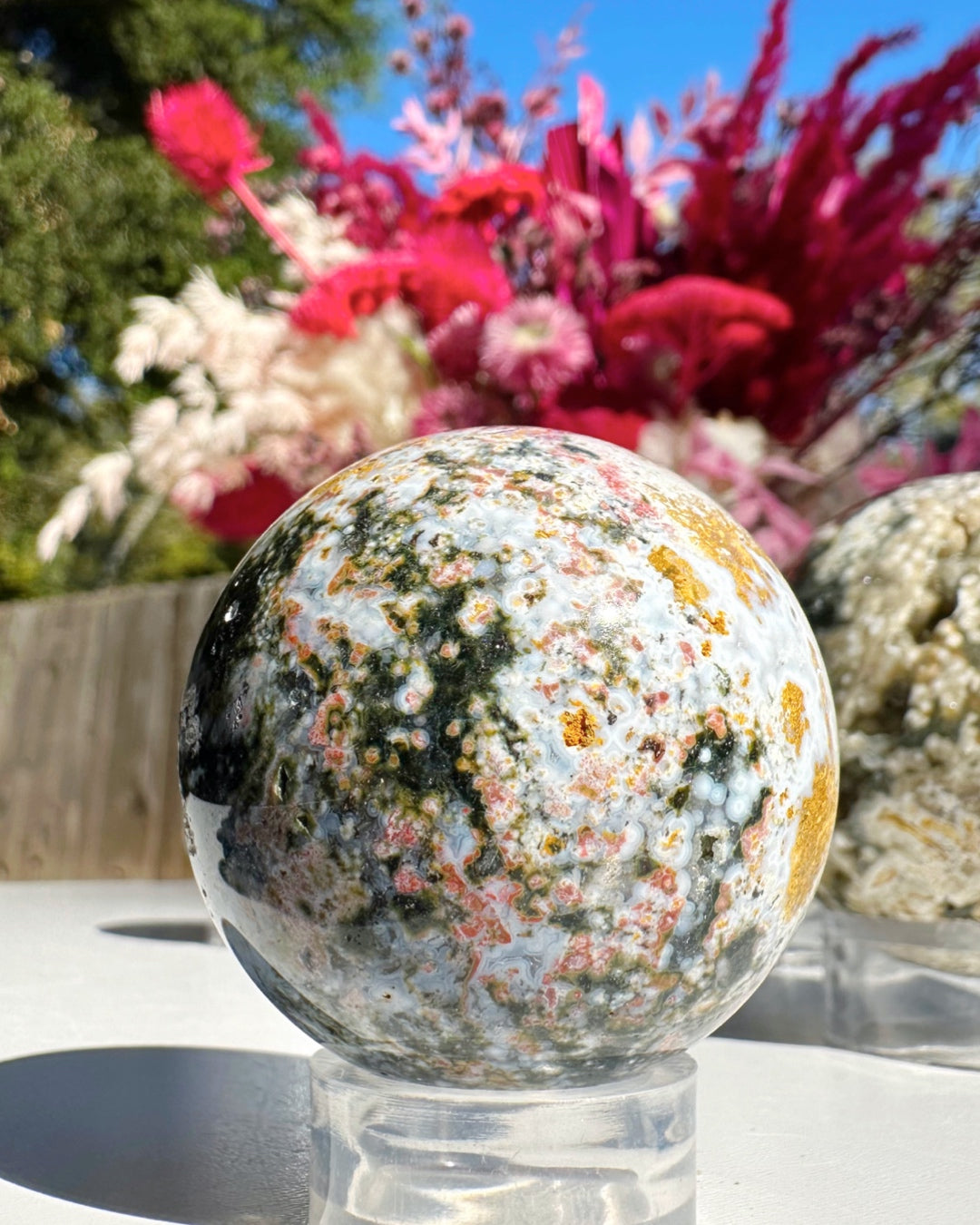Ocean Jasper Sphere - Baltic Mermaid