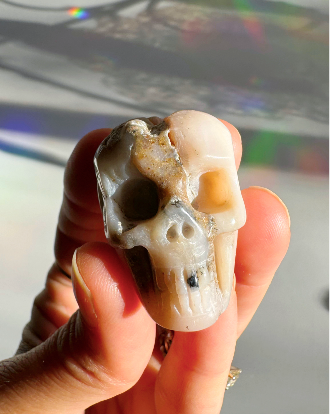 Pink Opal Skull - Baltic Mermaid