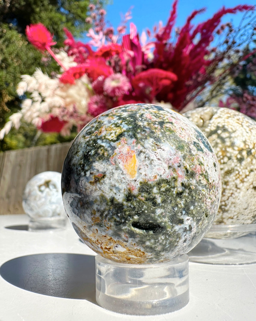 Ocean Jasper Sphere - Baltic Mermaid