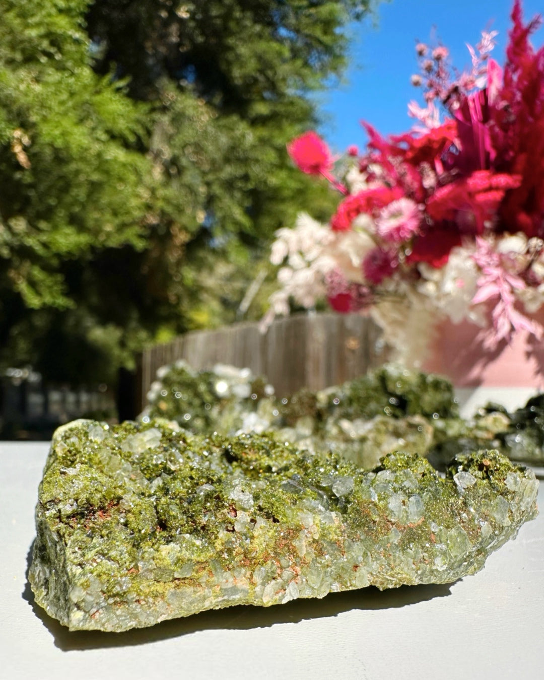 Epidote Quartz Cluster - Baltic Mermaid