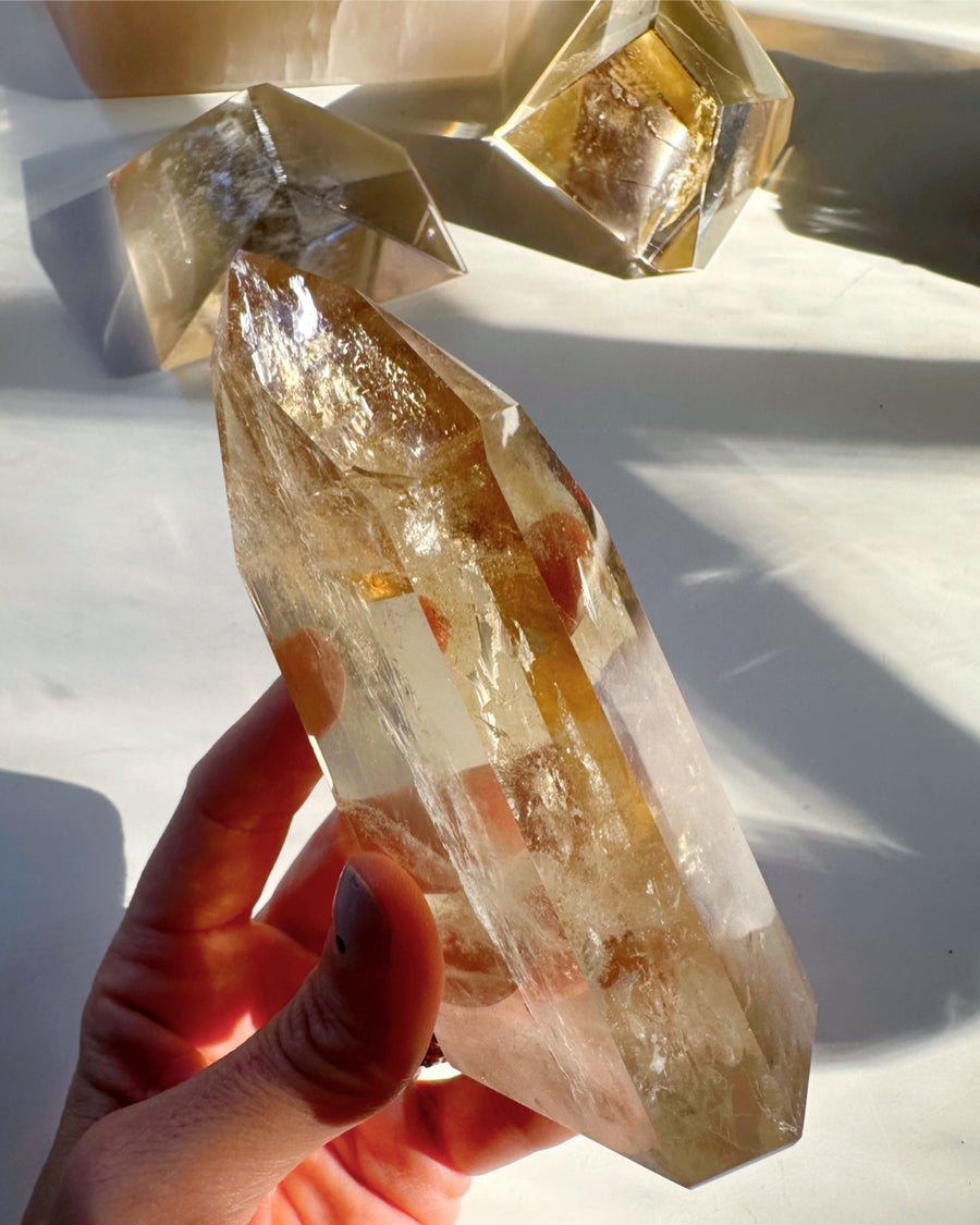 Natural Citrine Tower - AAA