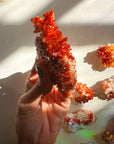 Vanadinite on Barite from Morocco