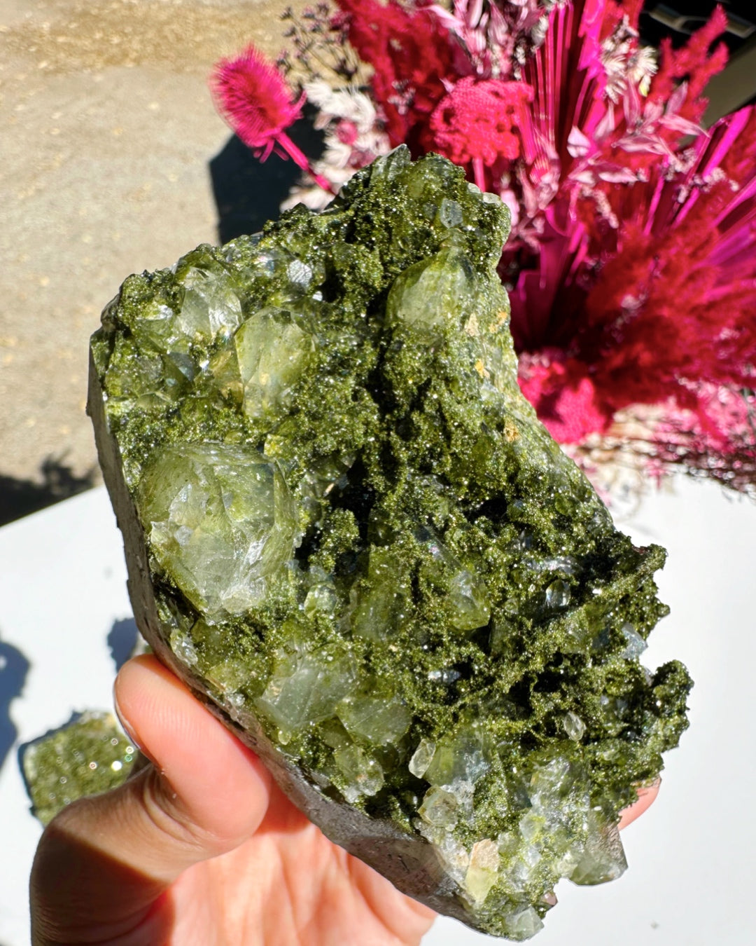 Epidote Quartz Cluster