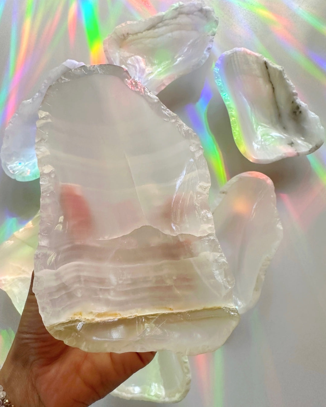 White Calcite Dish D - Baltic Mermaid