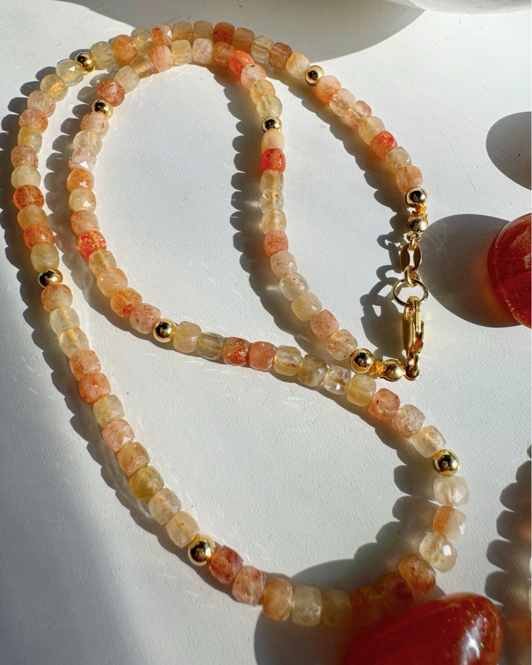 “Dawn” - Sunstone Gemstone Candy Necklace