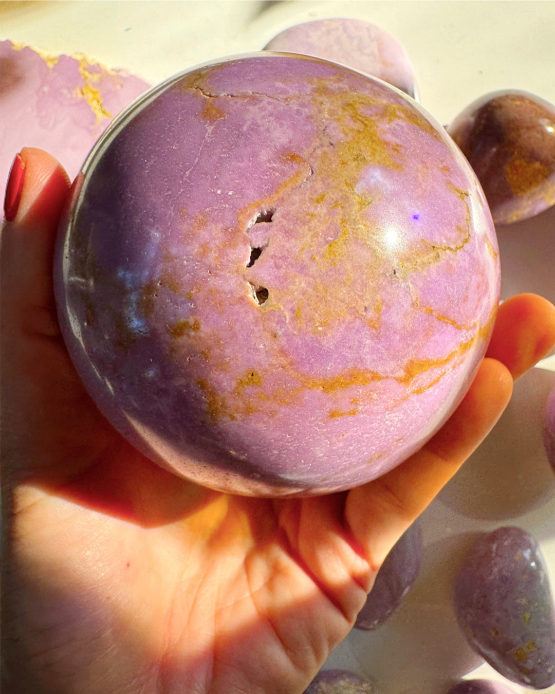 Phosphosiderite Large Sphere - AAA - Baltic Mermaid